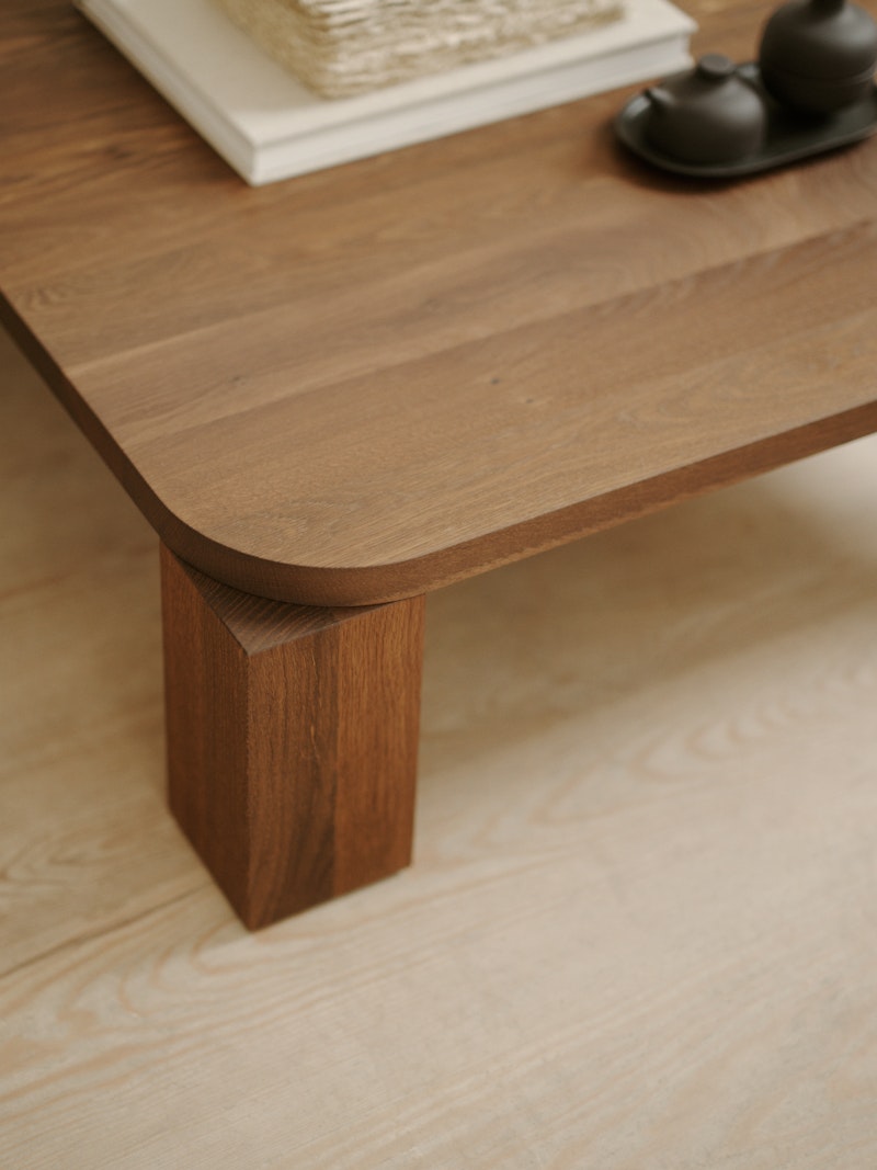 Atlas Coffee Table - Fumed Oak 82 x 82 cm