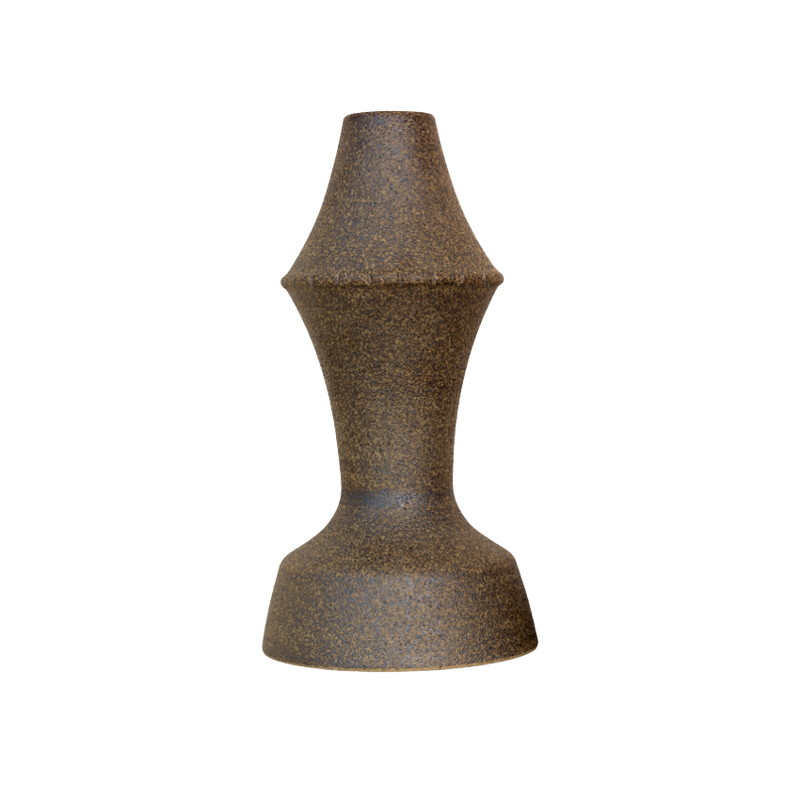 Amal Candle Holder Pair - Speckled Iron