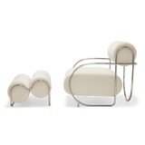 Chromeo Ottoman  - Sorrento Moon