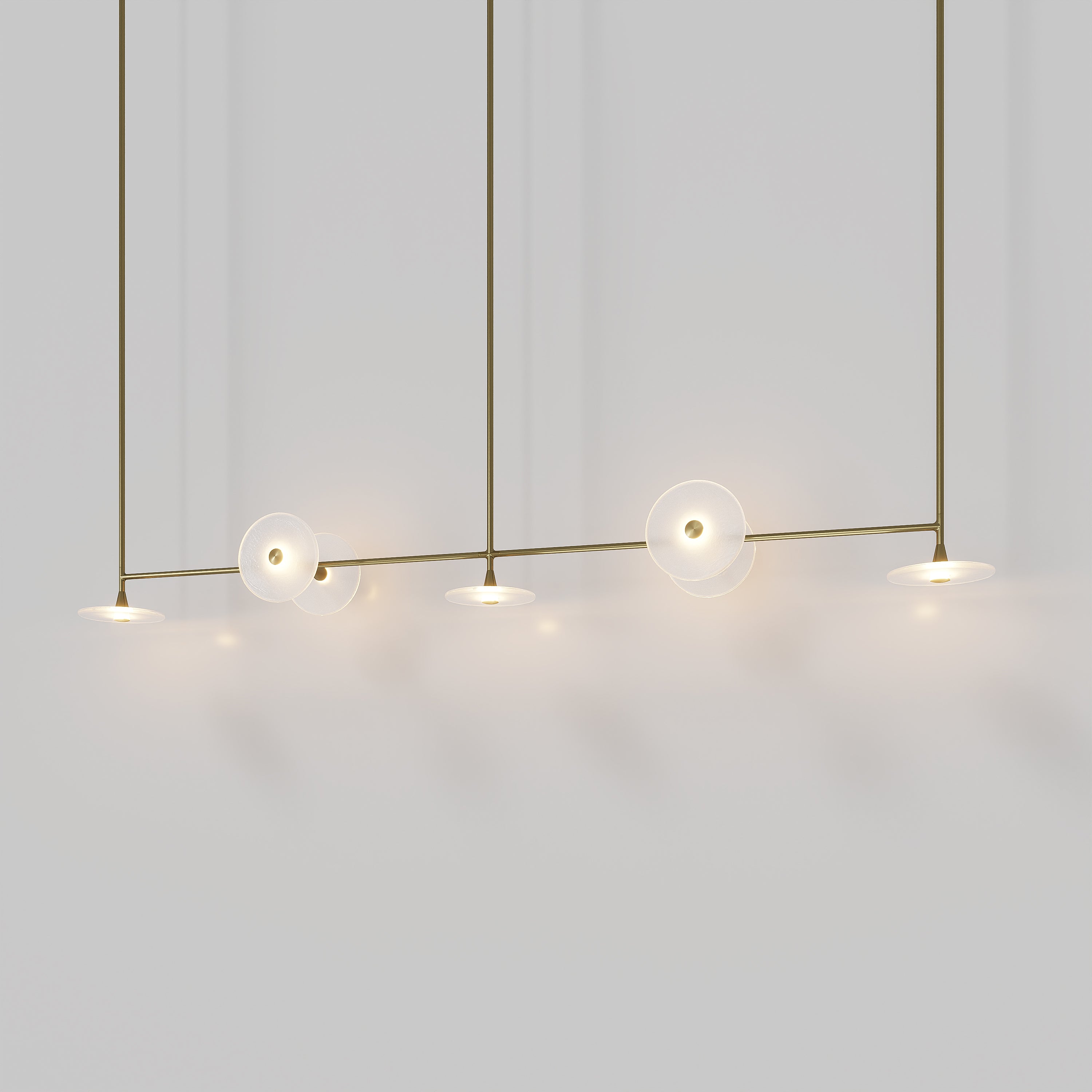 Coral Linear Rod Pendant 7 - Clear