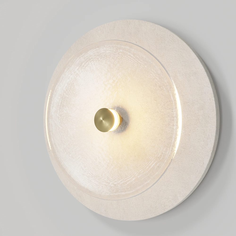 Coral Travertine Clear Wall Light - Large