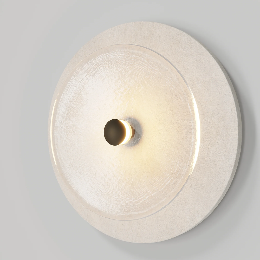 Coral Travertine Clear Wall Light - Large