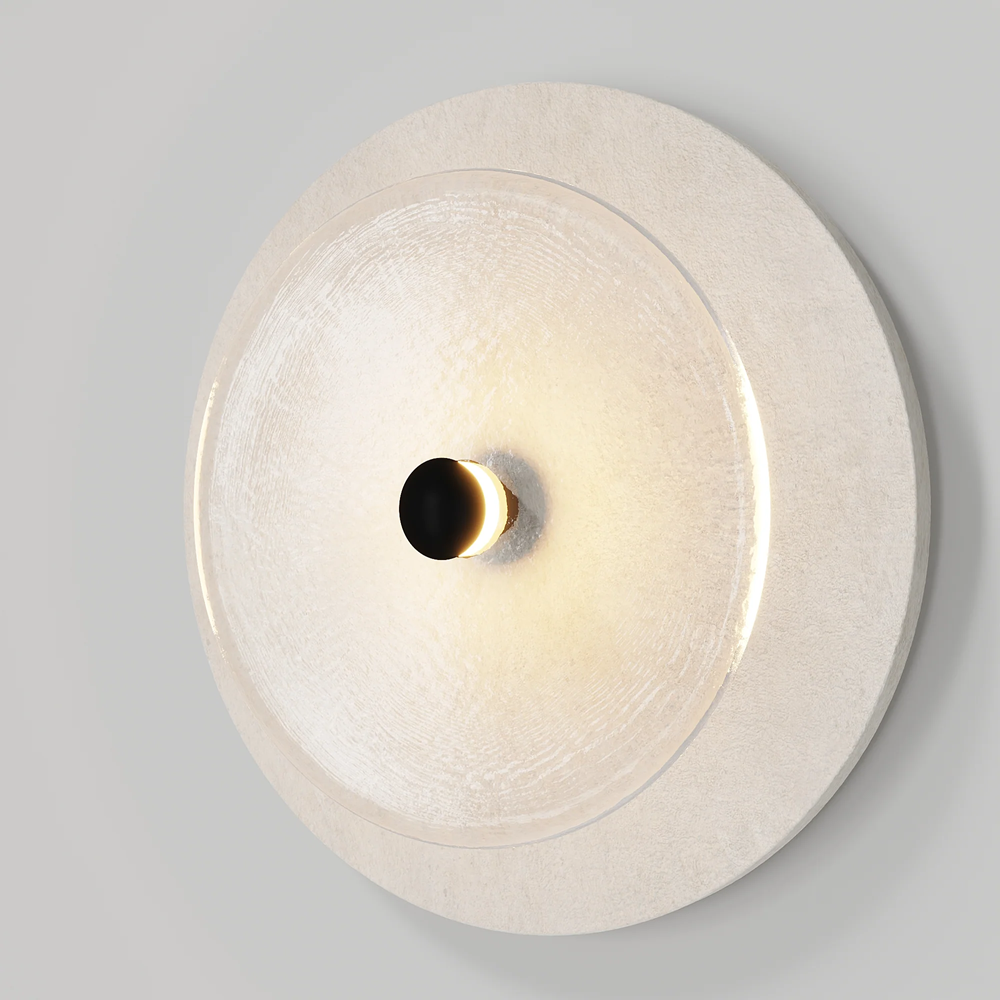 Coral Travertine Clear Wall Light - Large