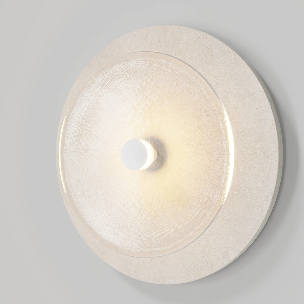 Coral Travertine Clear Wall Light - Large
