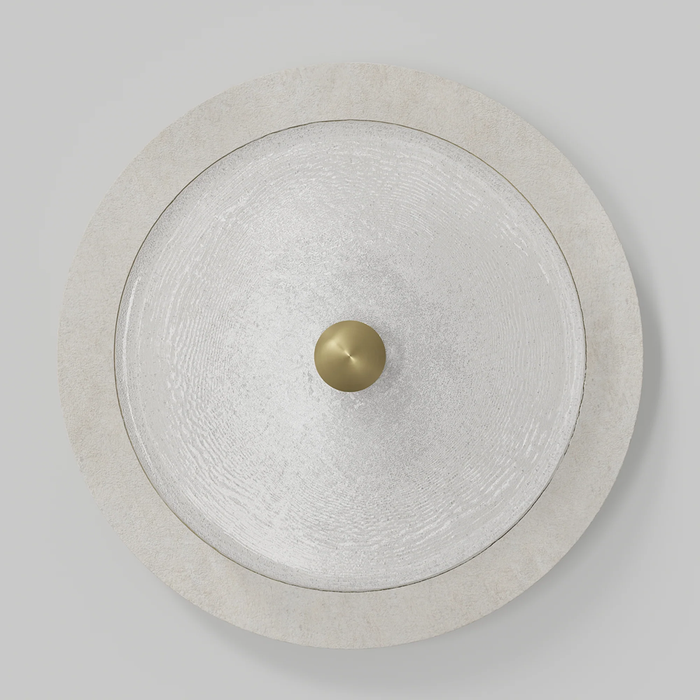 Coral Travertine Frosted Wall Light - Large