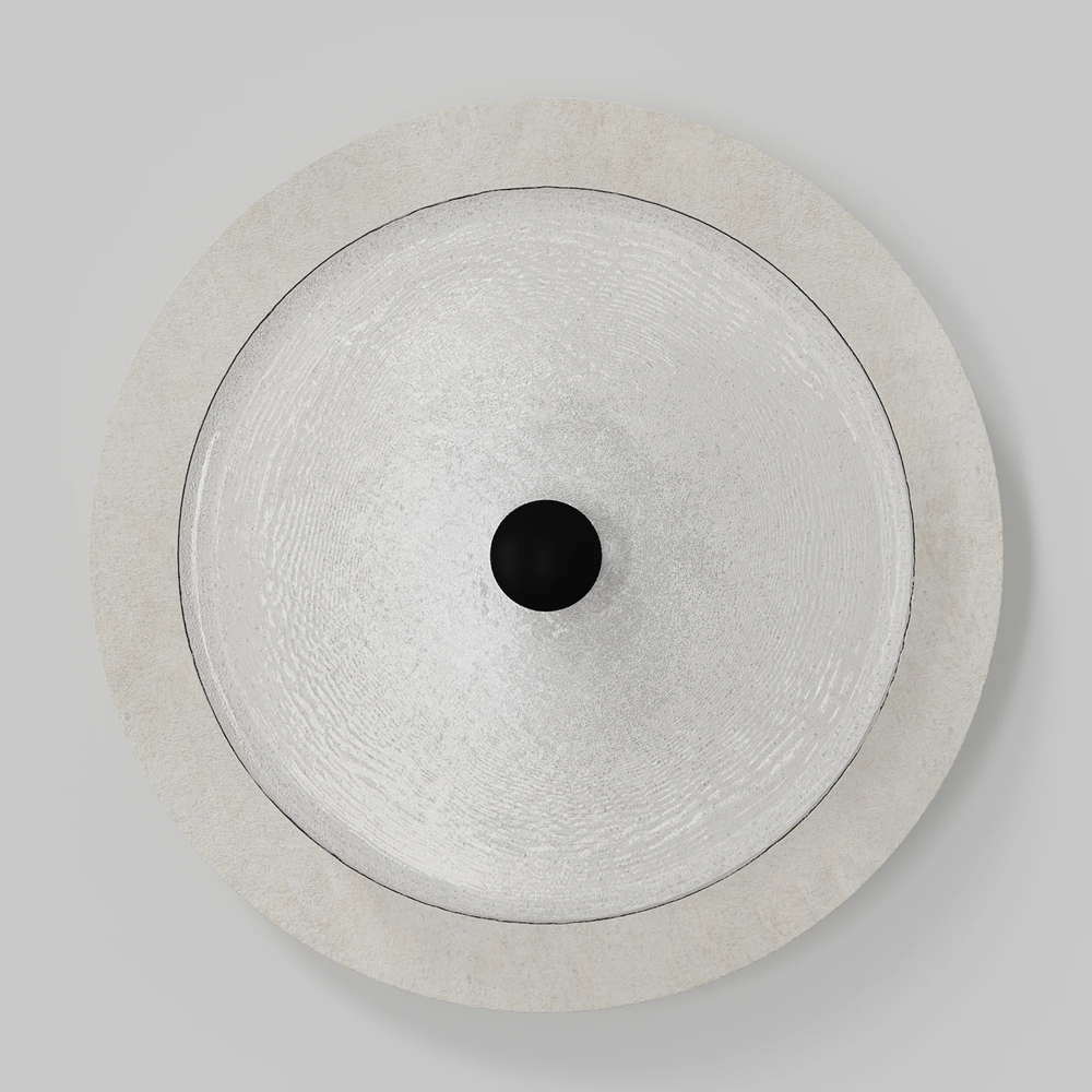 Coral Travertine Frosted Wall Light - Large