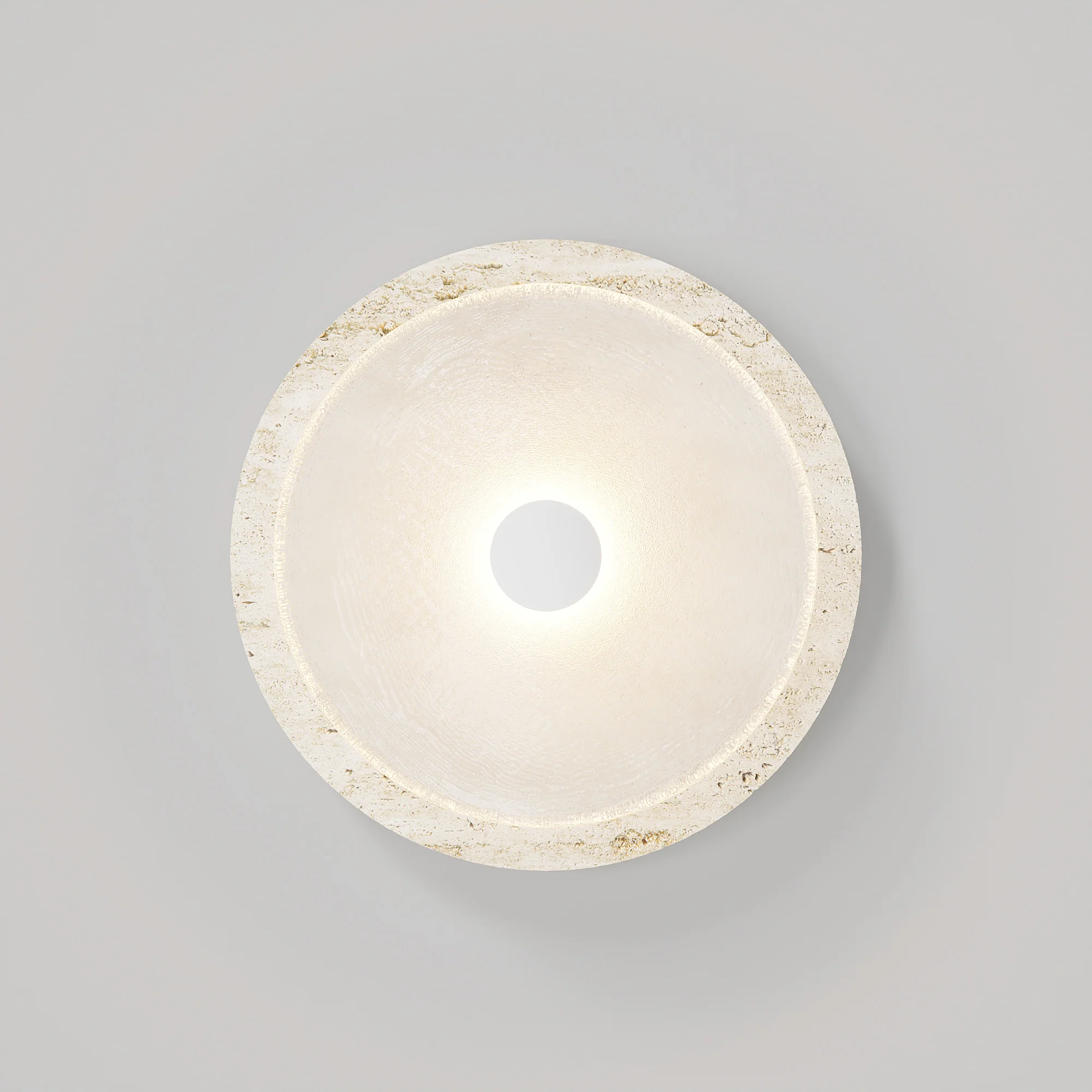 Coral Travertine Frosted Wall Light - Medium
