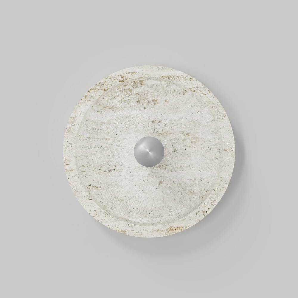 Coral Travertine Clear Wall Light - Medium
