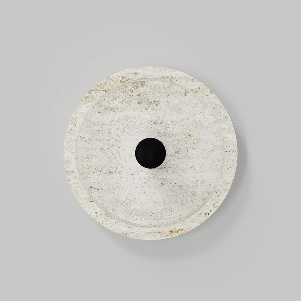 Coral Travertine Clear Wall Light - Medium