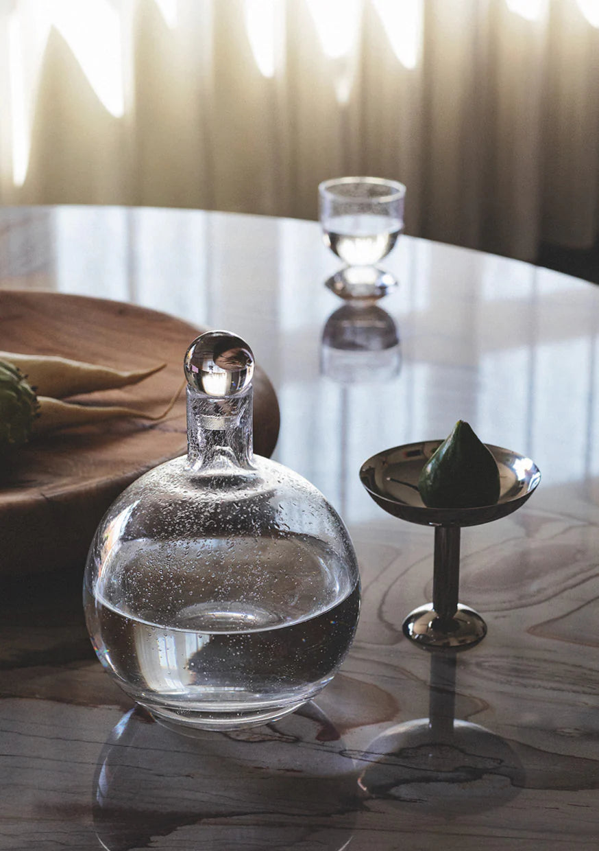 Bubble Glass Carafe Round