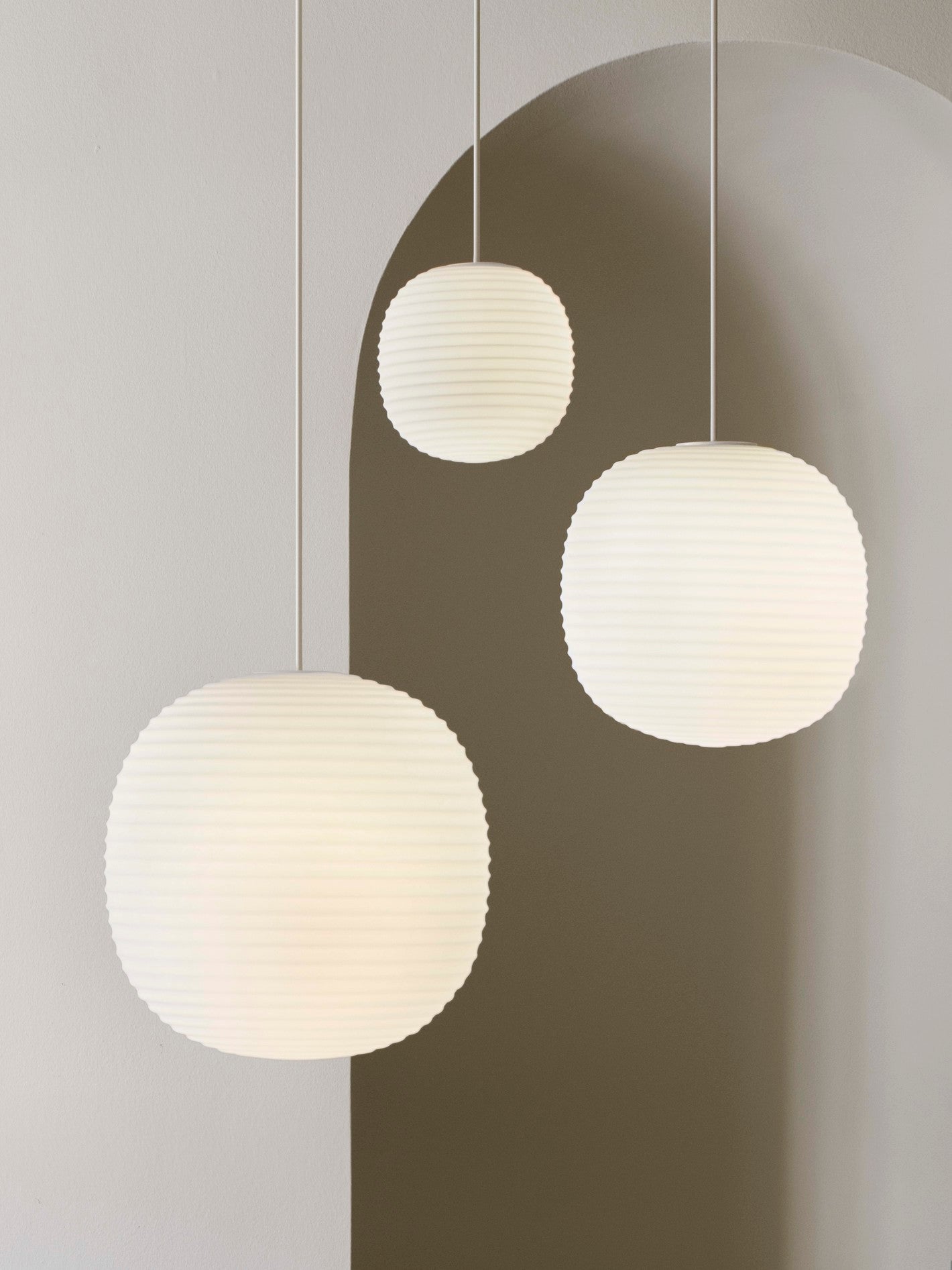 Lantern Pendant - White Medium