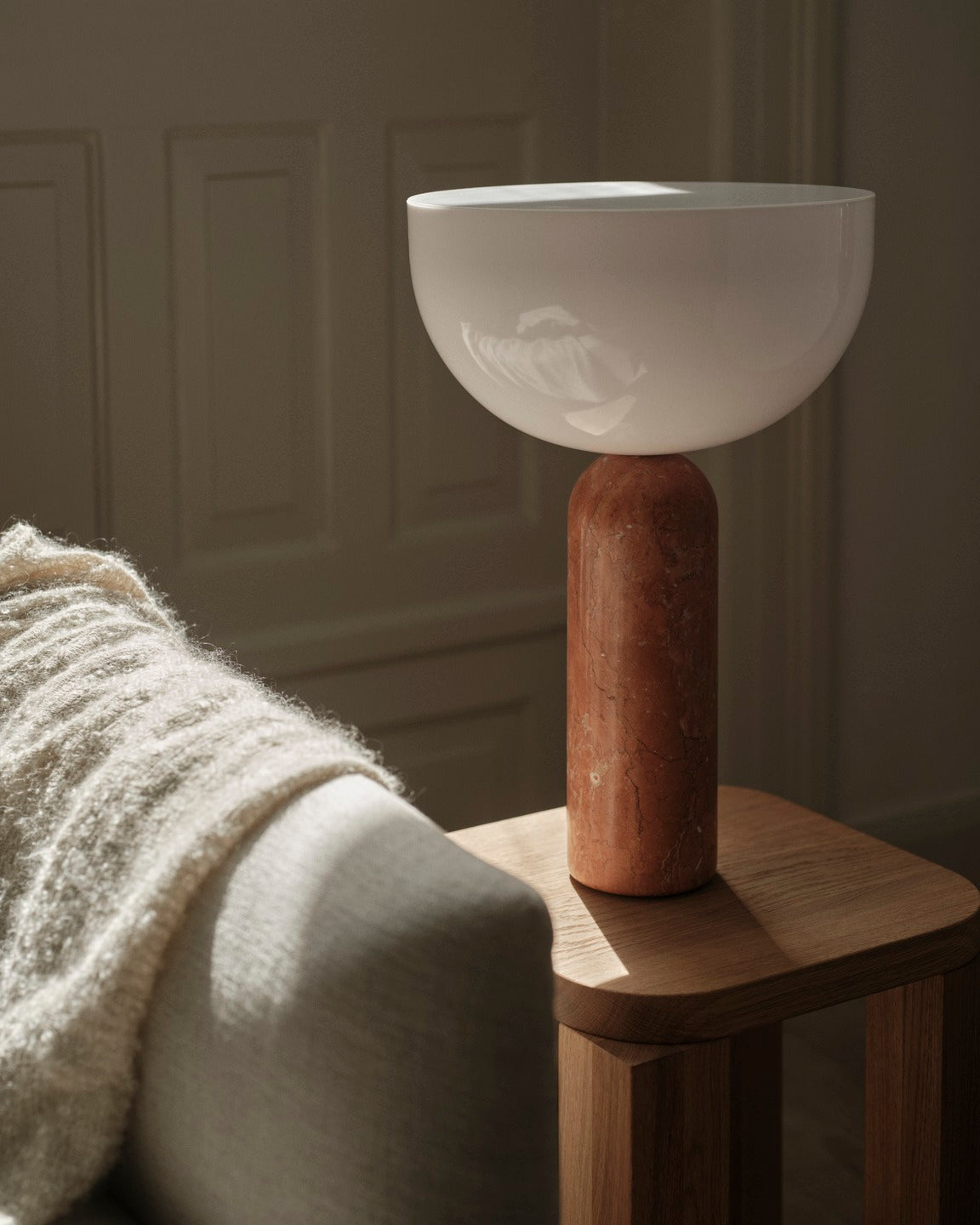 Kizu Table Lamp Large  - Breccia Pernice Marble