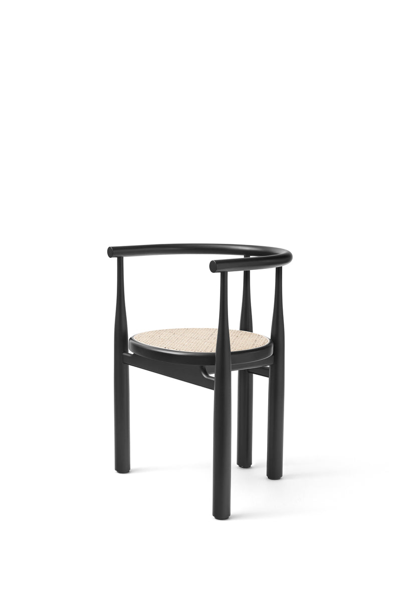 Bukowski Chair French Cane - Black