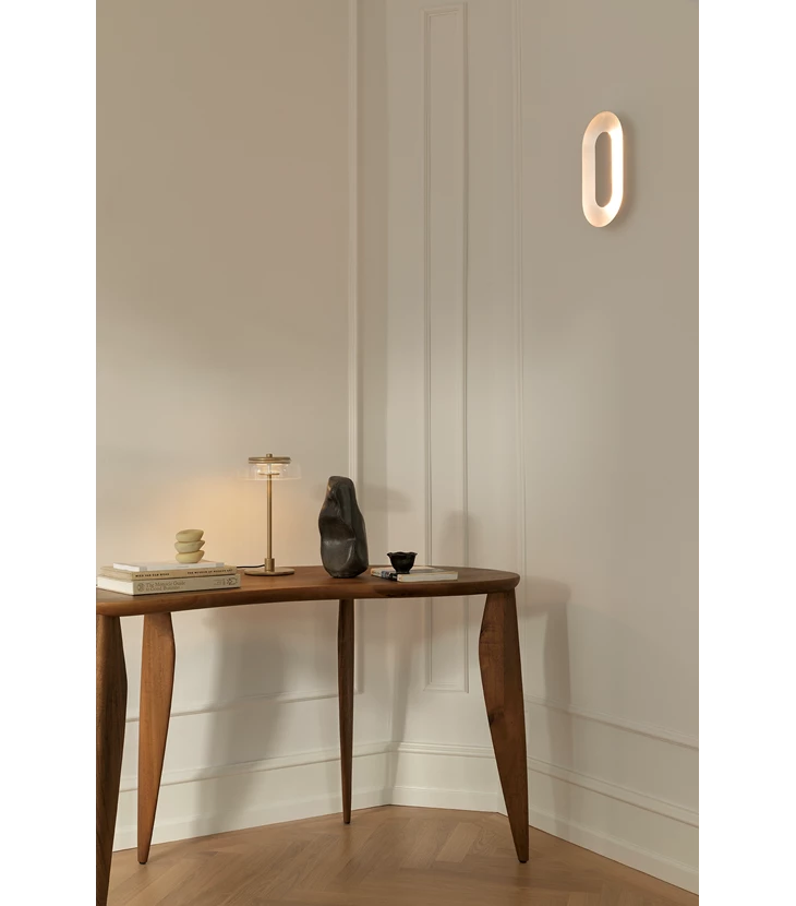 Blossi Table Lamp Small - Nordic Gold / Clear