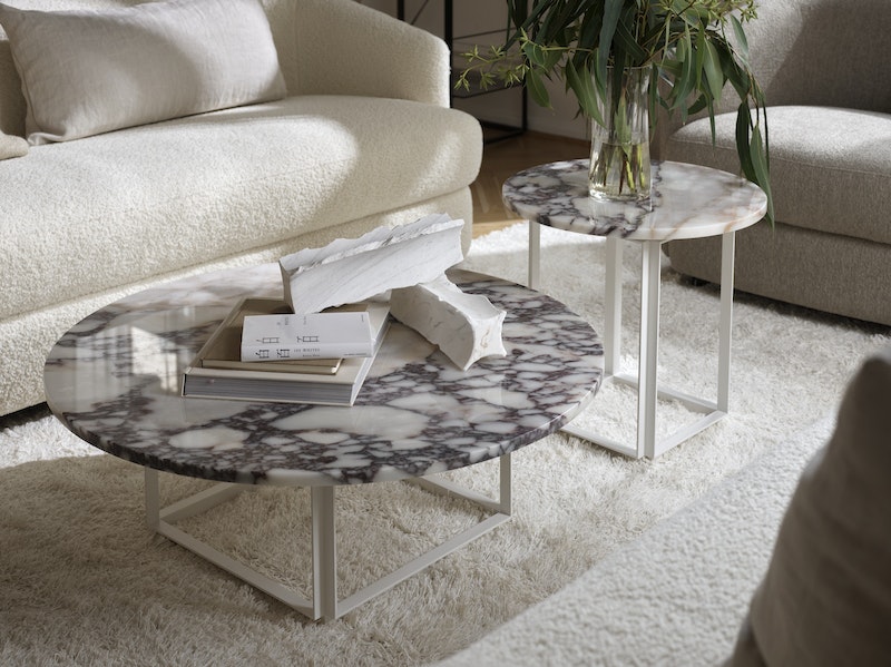 Florence Coffee Table - White Viola Marble