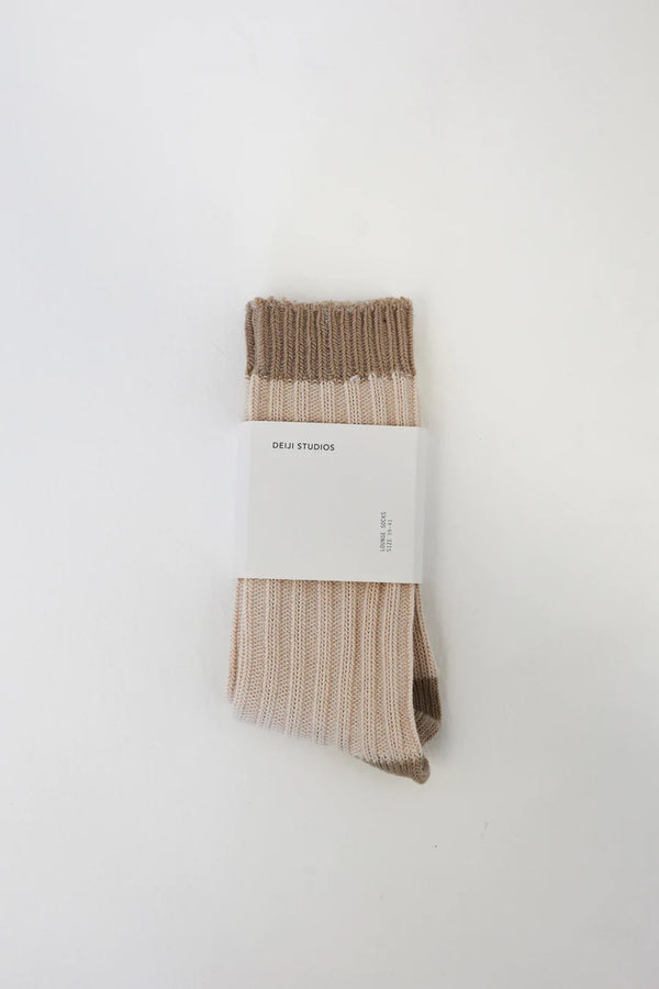 The Woven Sock - Cream & Natural