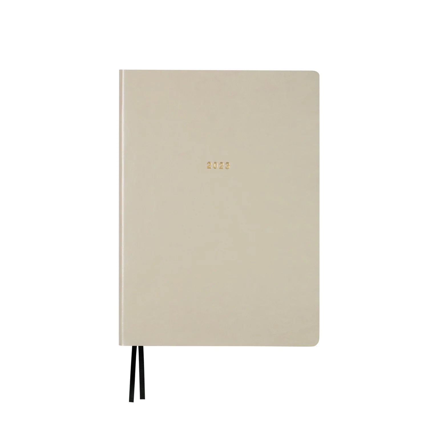 2023 A4 Beige Weekly Diary Gold