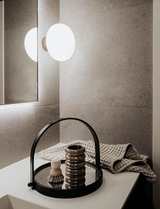 Karl Johan Wall Lamp - Black Stained Oak/Smoked Glass