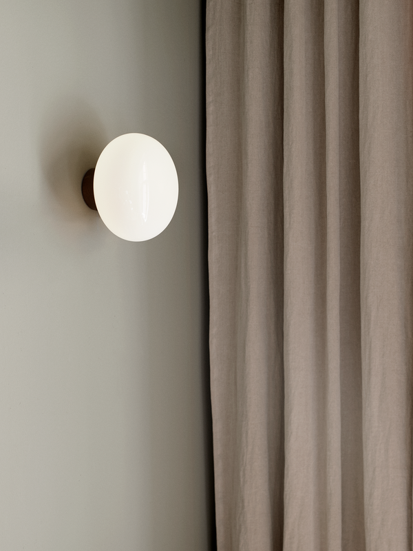 Karl Johan Wall Lamp - Smoked Oak/ White Opal
