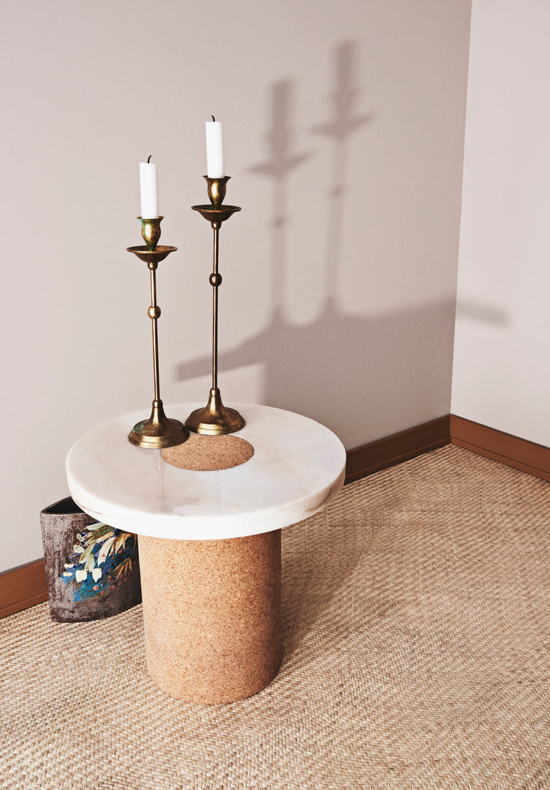 Sintra Table Small -  Cork / White