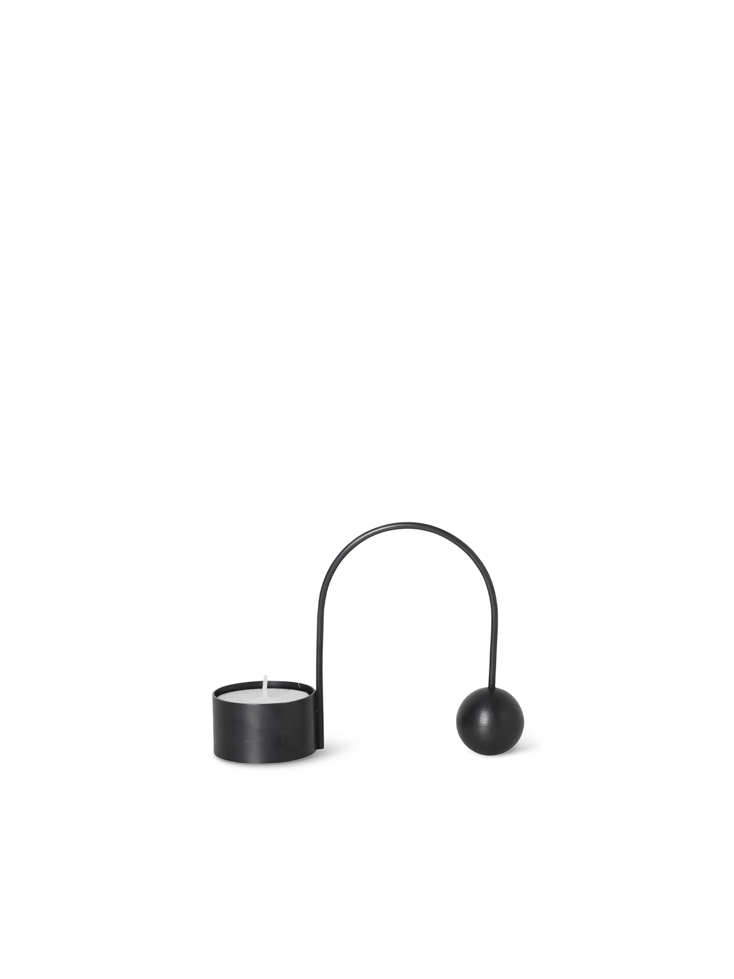 Balance Tealight Holder - Black Brass