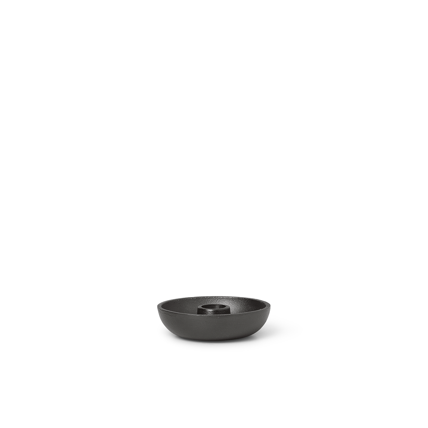 Bowl Candle Holder - Single- Blackened Aluminium