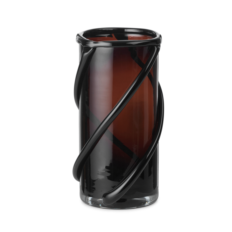 Entwine Vase - Small - Dark amber