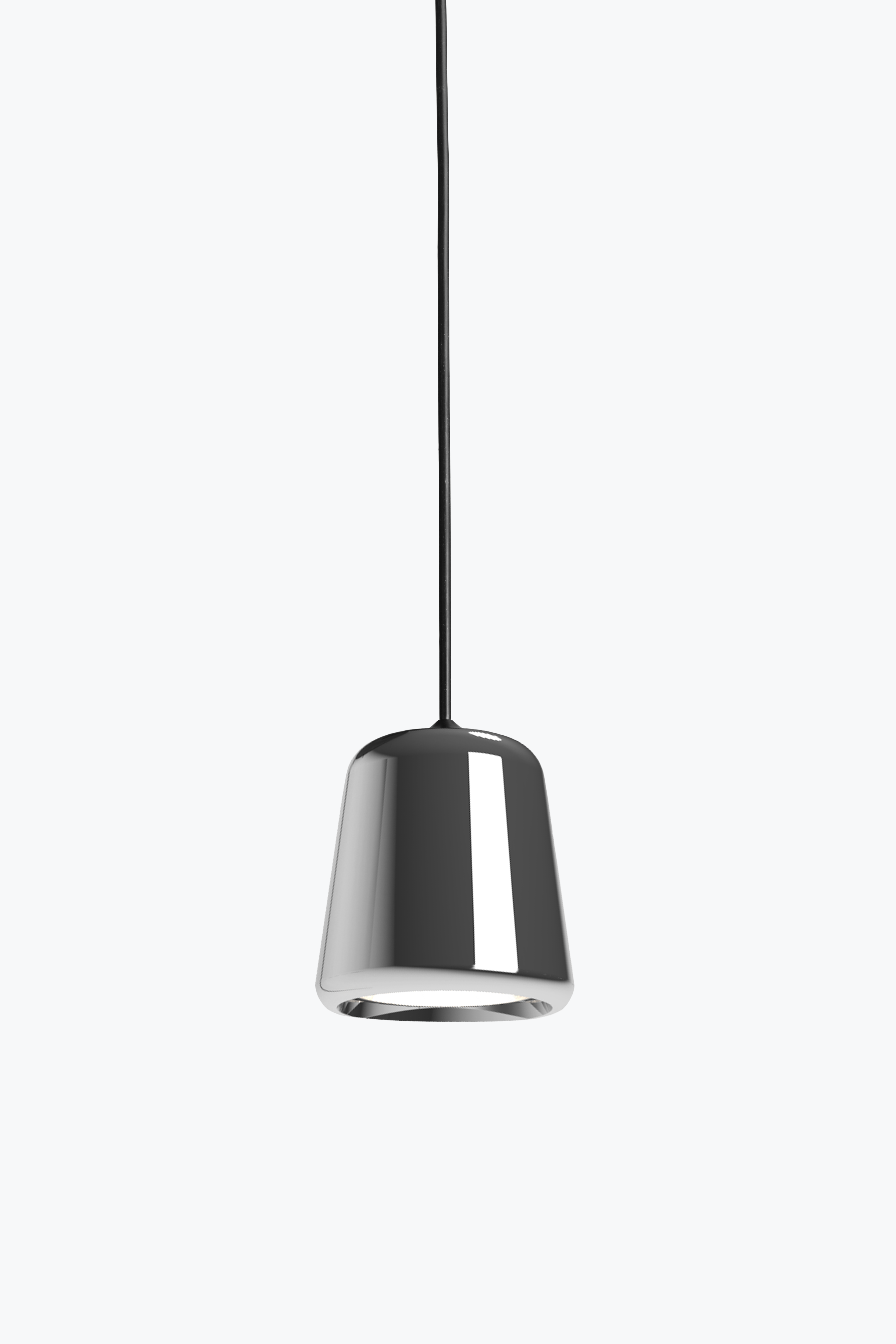 Material Pendant - Stainless Steel w. Black Fitting