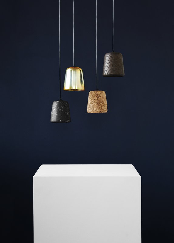 Material Pendant - Dark Grey Concrete w. Black Fitting