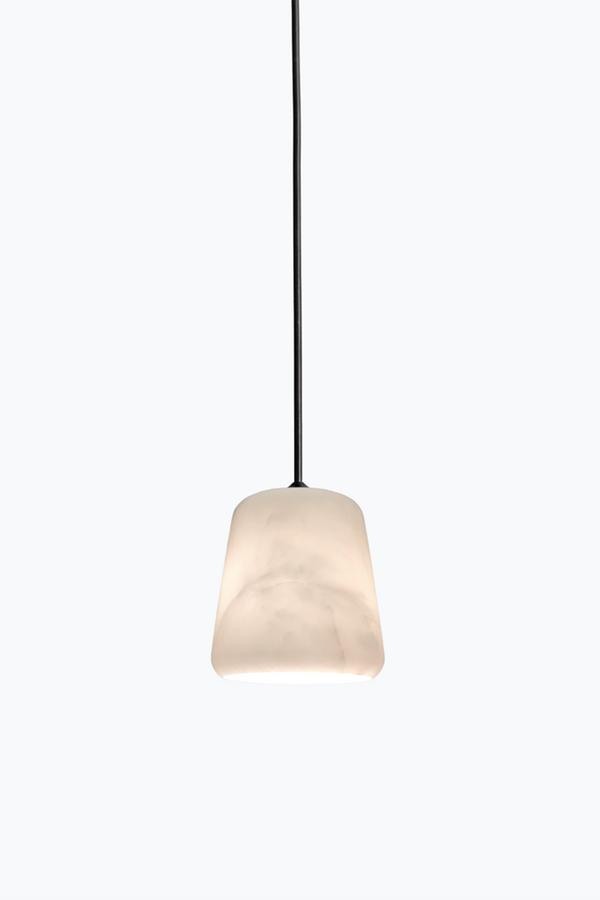 Material Pendant - White Marble w. Black Fitting without inner