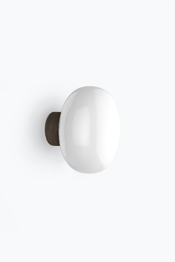 Karl Johan Wall Lamp - Smoked Oak/ White Opal