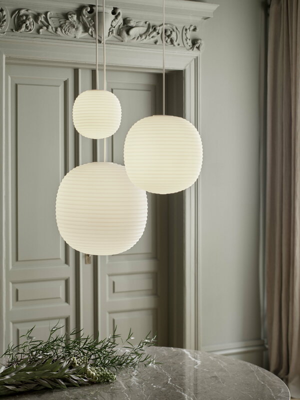 Lantern Pendant - White Medium