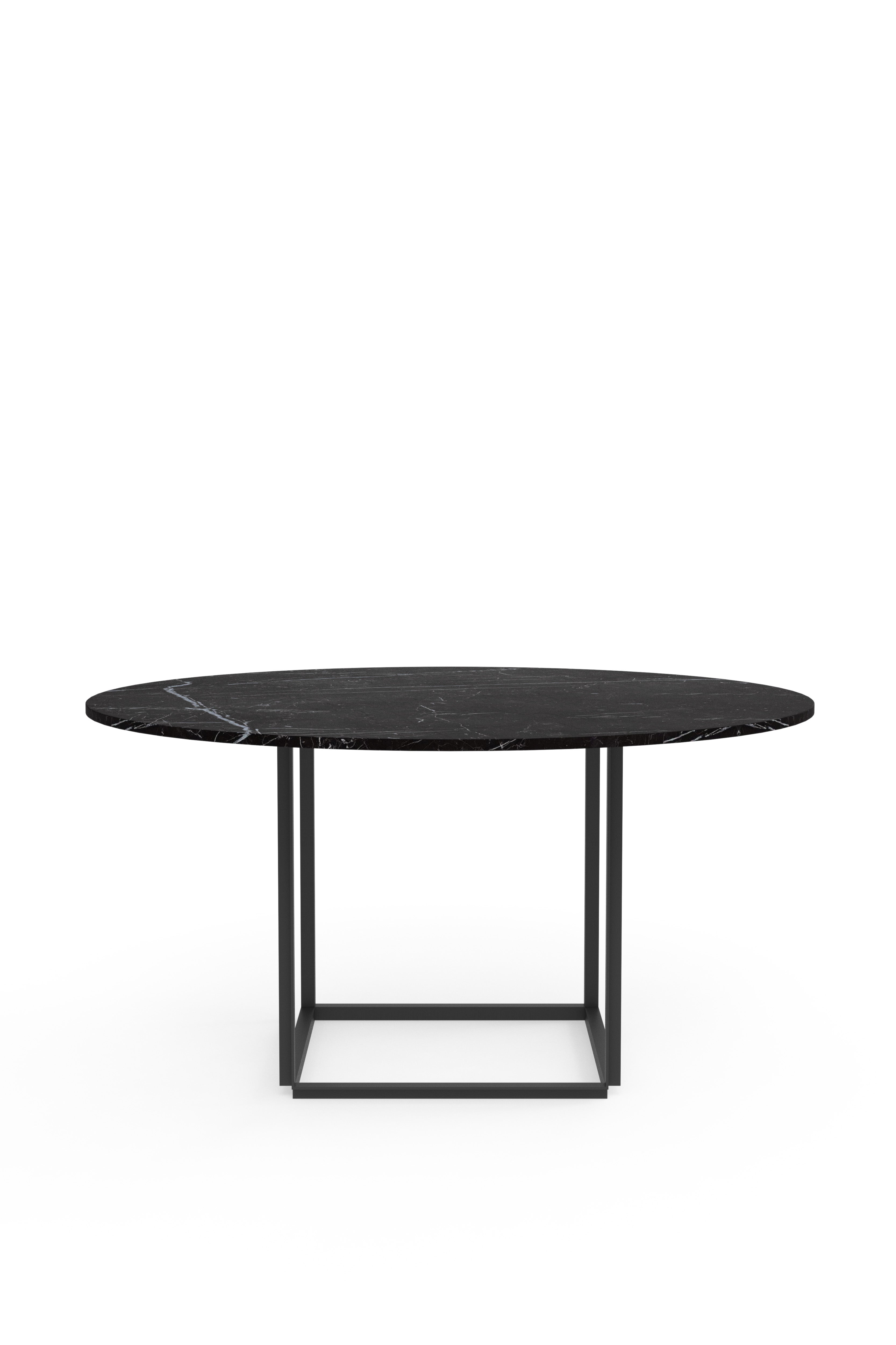 Florence Dining Table 145 cm - Black Marble