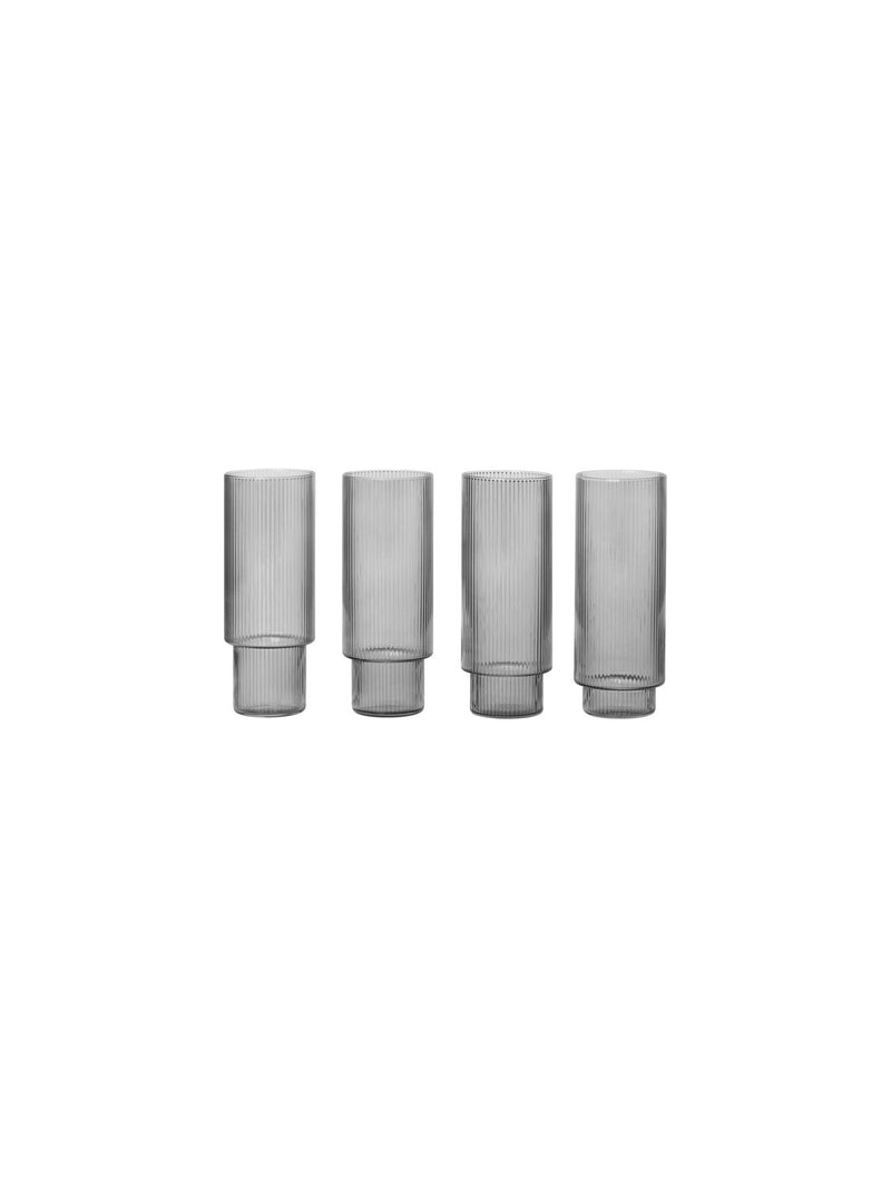 Ripple Long Drink Glass - Set of 4 - Smo