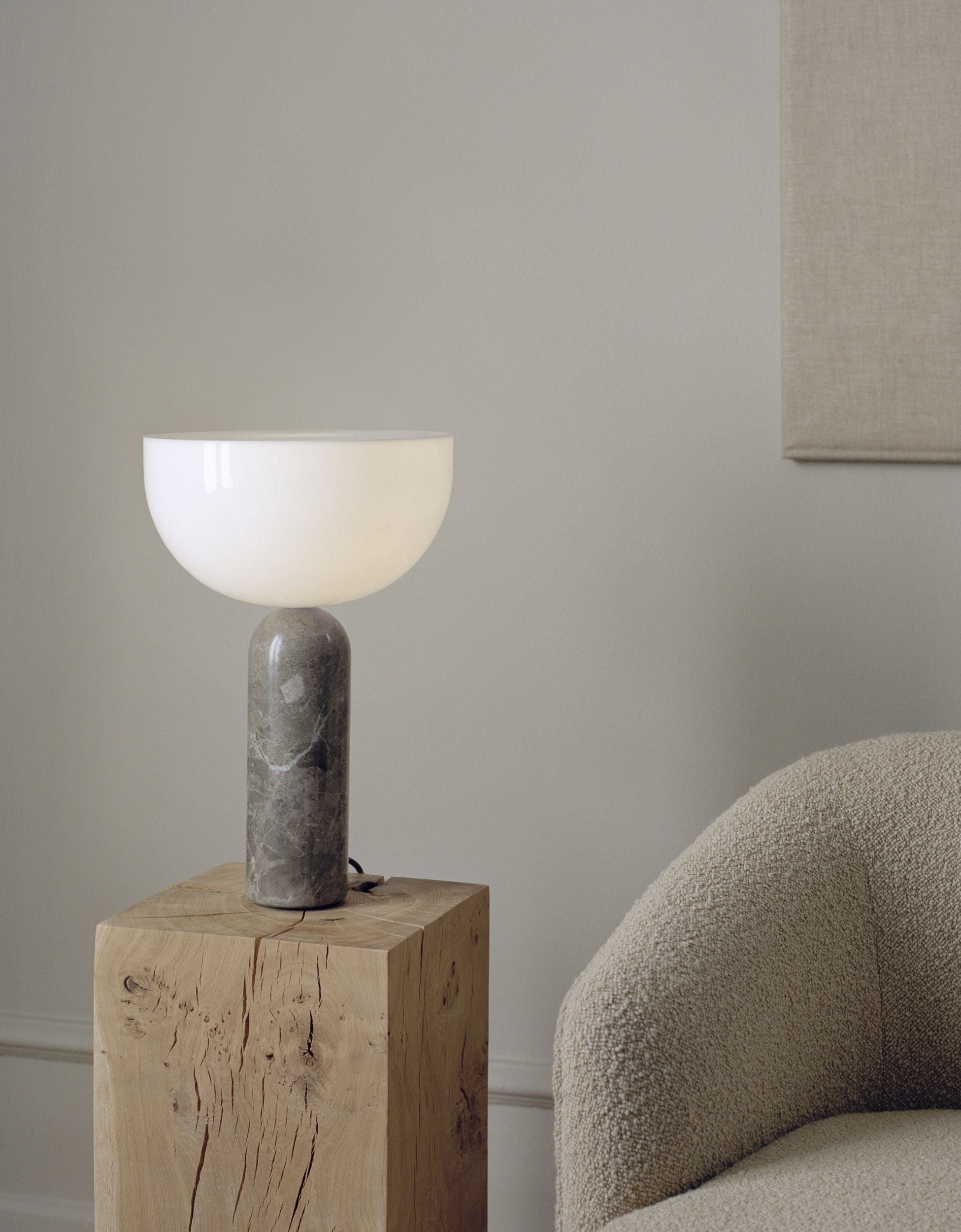 Kizu Table Lamp Large - Grey Marble
