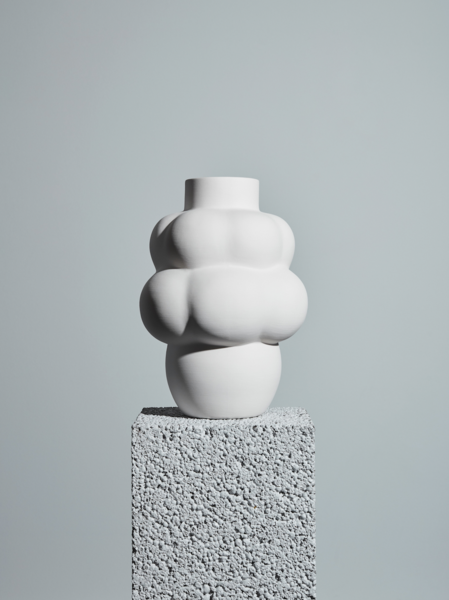Ceramic Balloon Vase 04 Grande Raw White