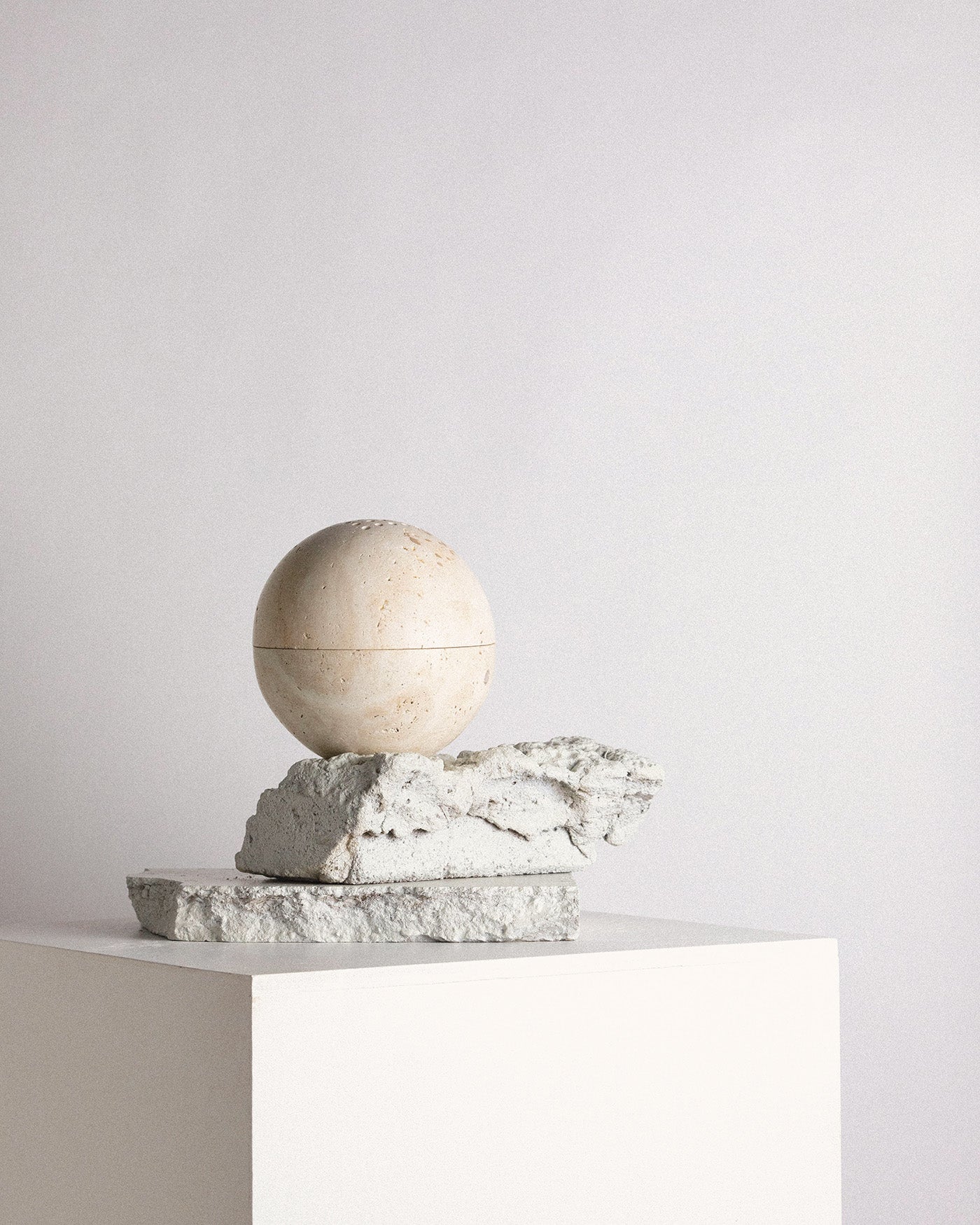 Sphere Incense Burner - Travertine