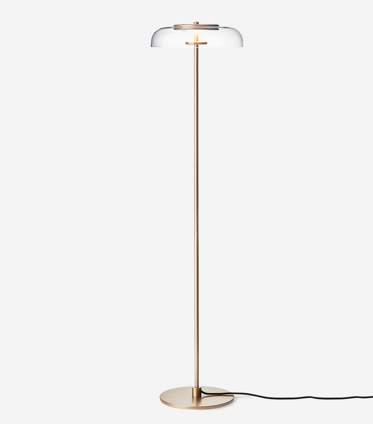 Blossi Floor Lamp - Nordic Gold / Clear