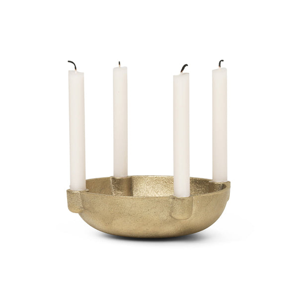 Bowl Candle Holder - Small - Casted Brass