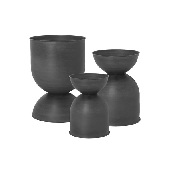 Hourglass Pot Large - Black