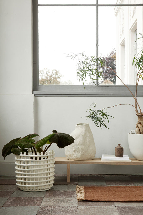 Ceramic Basket XL - Off-White