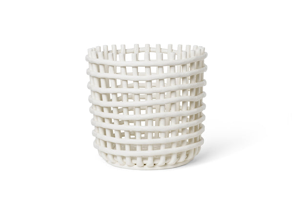 Ceramic Basket XL - Off-White