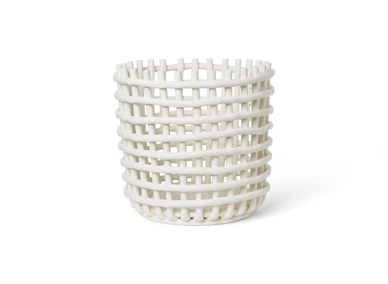 Ceramic Basket XL - Off-White