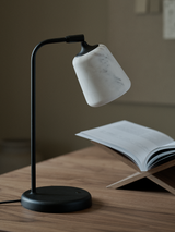 Material Table Lamp - White Marble