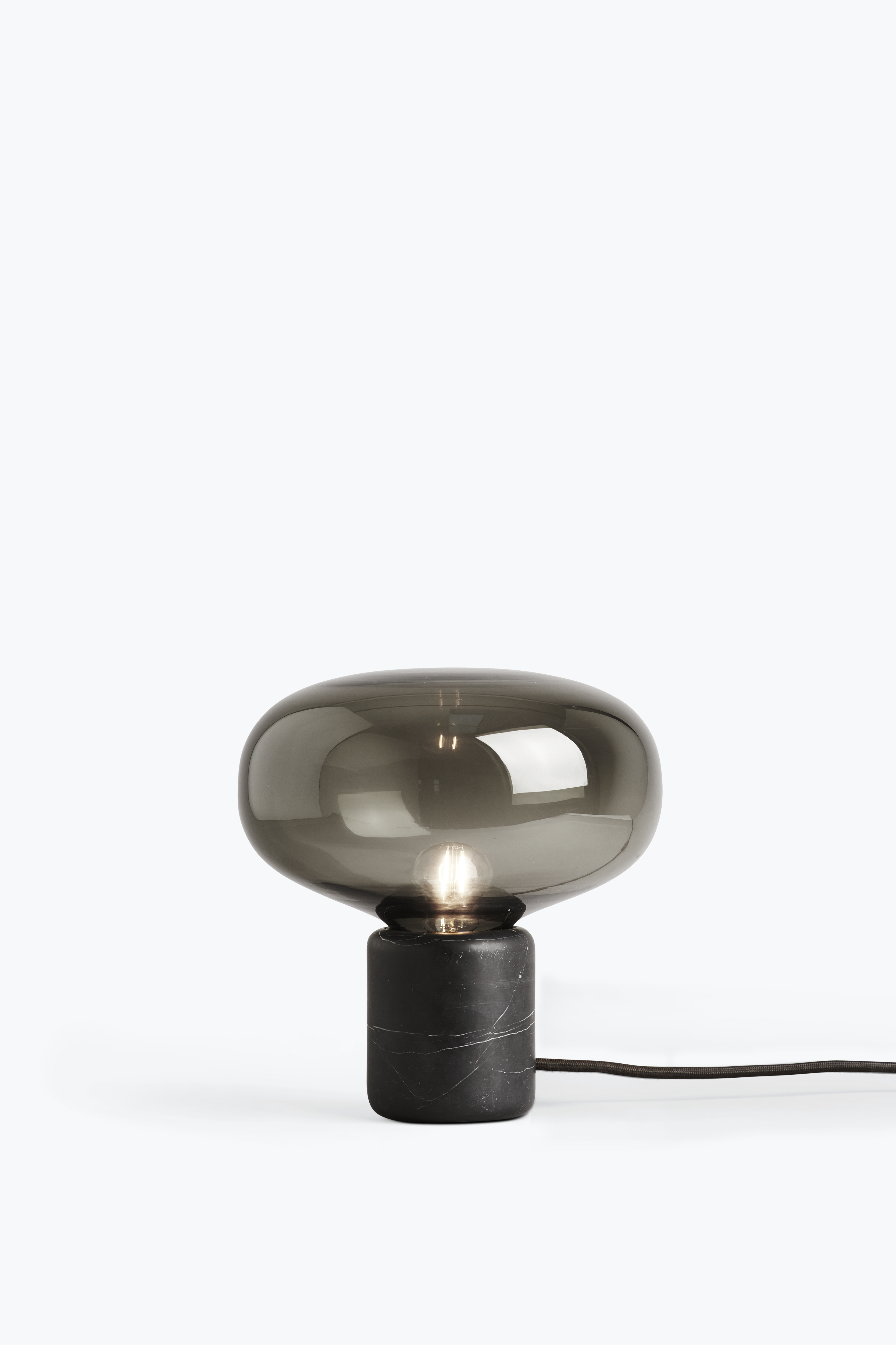 Karl Johan Table Lamp - Black Marble / Smoked Glass