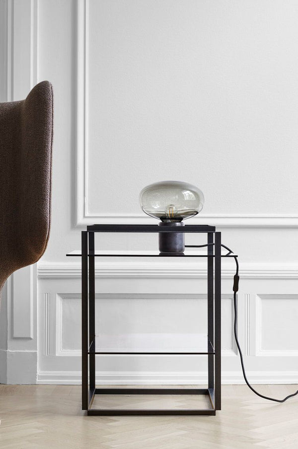 Karl Johan Table Lamp - Black Marble / Smoked Glass